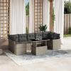 VidaXL Garden Lounge Set 8 Pcs with Light Grey Cushions Wicker 3267152