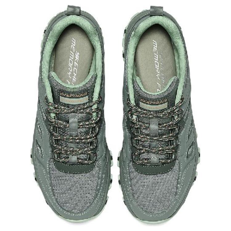 Skechers Outdoor Comfortable Versatile Breathable Support Balance Low-Top Hiking Shoes Women Hiking Shoes Gray Green 180022-OLV