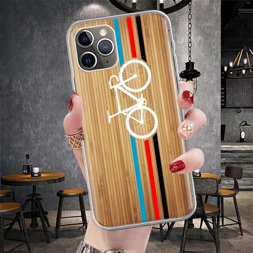 Bicycle Bike Sport Soft Phone Case For IPhone 11 17 Air 16E 16 Pro Max 15 + 14 Plus 13 Mini 12 Apple 7 SE 8 Fundas Coque 11 17 A