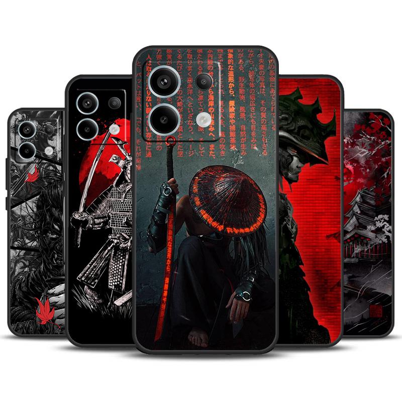 Japan Samurai Ninja Phone Case For Redmi Note 12 13 Pro Plus 9 10 11 Pro 9S 10S 11S 12S Redmi 10C 12C 13C Cover