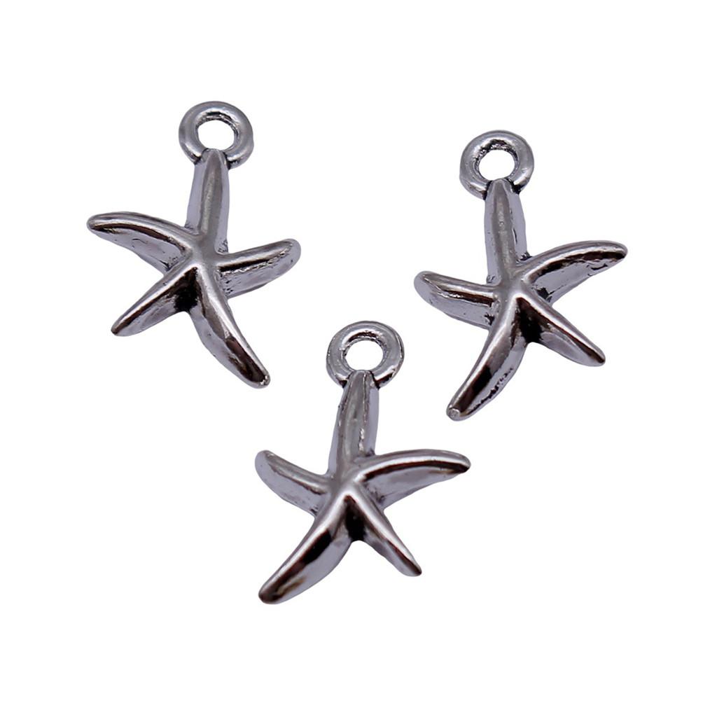 Starfish Charms Multi Color Metal Pendants For Beach Themed DIY Jewelry Accessories