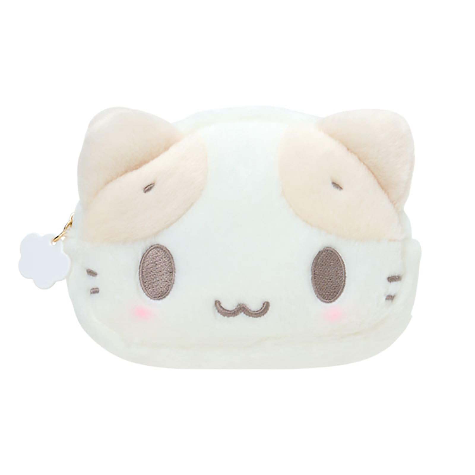 Sanrio Face-Shaped Pouch Marshmallow-Like Fluffy Cat White Cloud Nap 661520
