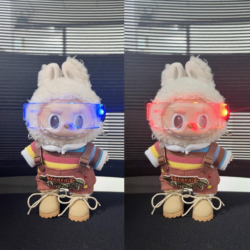 20-15cm Puppenbrille Kompatibel mit Labubu Leuchtende Schutzbrille Puppenbrille Puppen Verkleidungsbrille Puppenzubehör Spielhaus