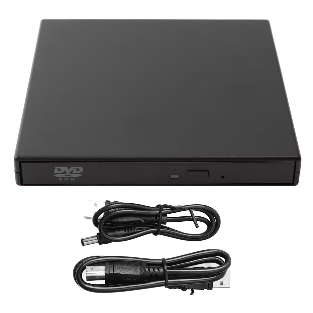 External CD RW Drive USB 2.0 Low Noise High Speed Plug and Play Light Compact DVD Burner for Laptop