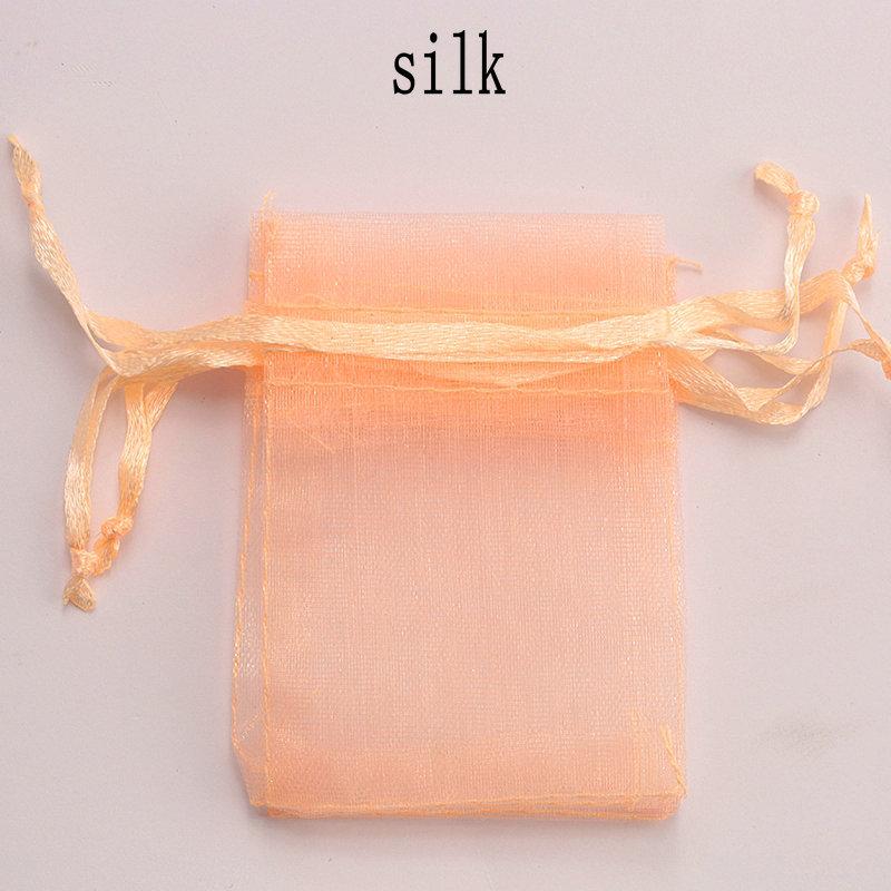Wholesale 16 color 100pcs/lot 9*12cm organza Christmas wedding gift bags candy bag jewelry packing drawable organza bags&pouch