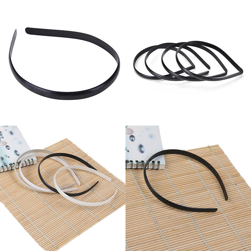 10 Pcs/Set Plastic Hair Band No Teeth Children Hair Accessory Diy Craft 2 Colors