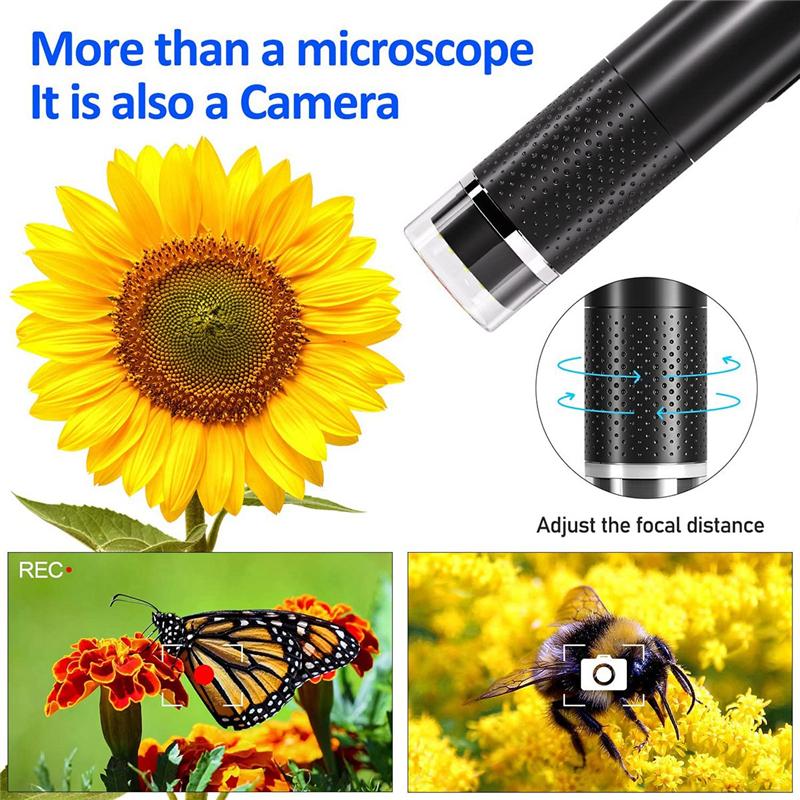 A96I-Wireless Digital Microscope,50X-1000X Magnification Wifi Camera Handheld Pocket Microscope Camera For IOS Android Phone