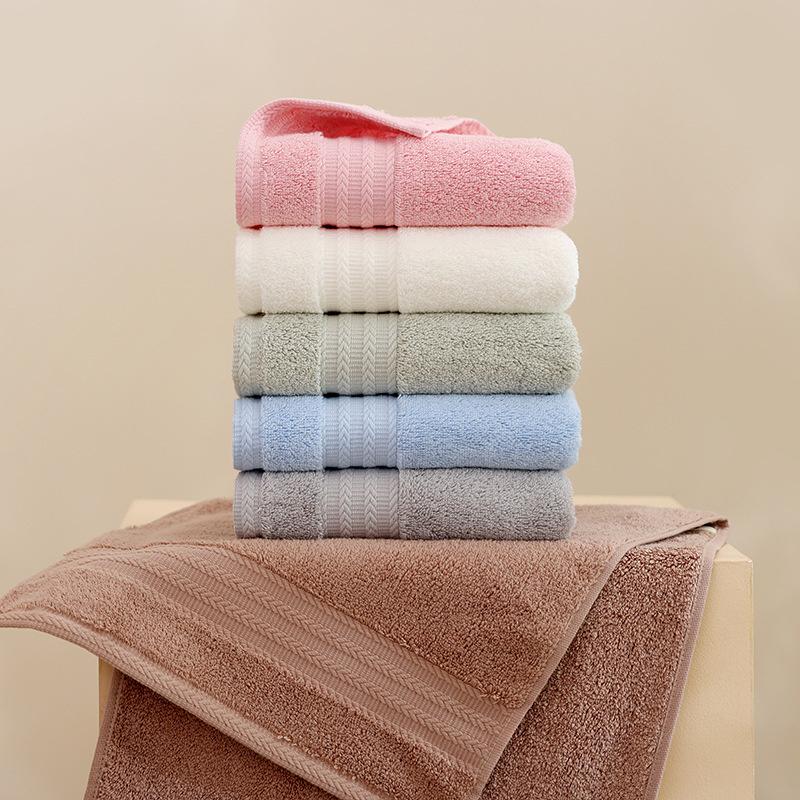 Luxurious Thick Cotton Towel For Babies Highly Absorbent Pure Cotton Long Staple Fabric In Various Colors