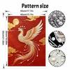 DIY Pearl Diamond Art Painting Kits for Adult and Beginners, Majestic Phoenix Sparkling Painting Craft Home Wall Decor Handmade Gift