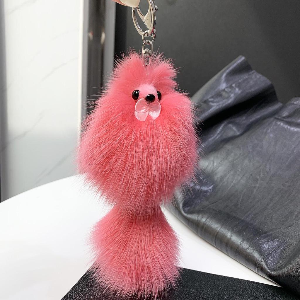 Cute Plush Fox Fur Keychain - Baby Fox Pendant & Cartoon Doll Bag Charm