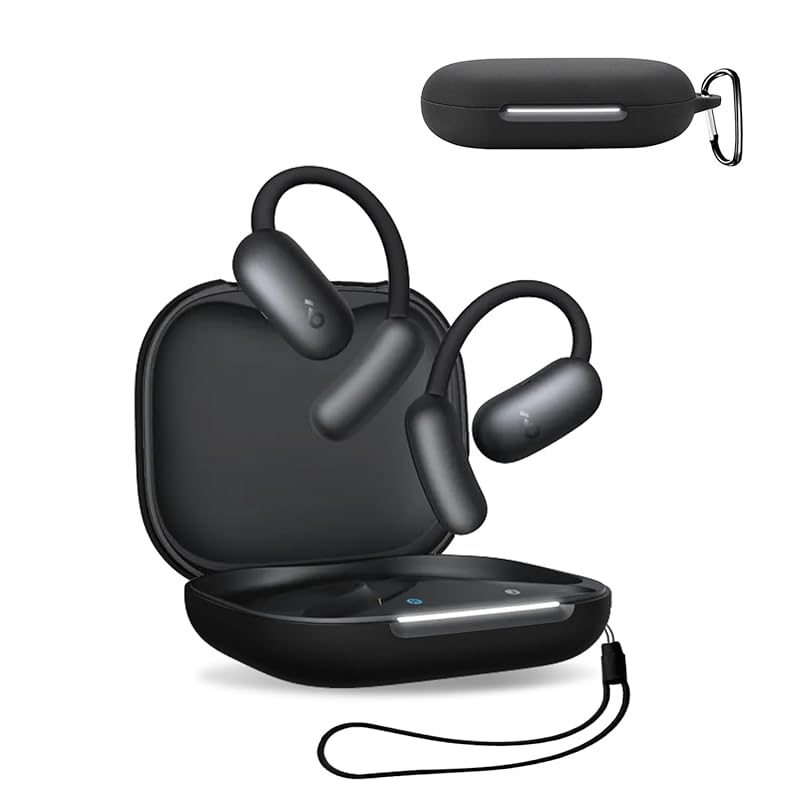 

For Anker Soundcore AeroFit 2 for case cover [KONXISA] Wireless earphones silicon material easy to wear Shockproof waterproof dustproof Washable (with