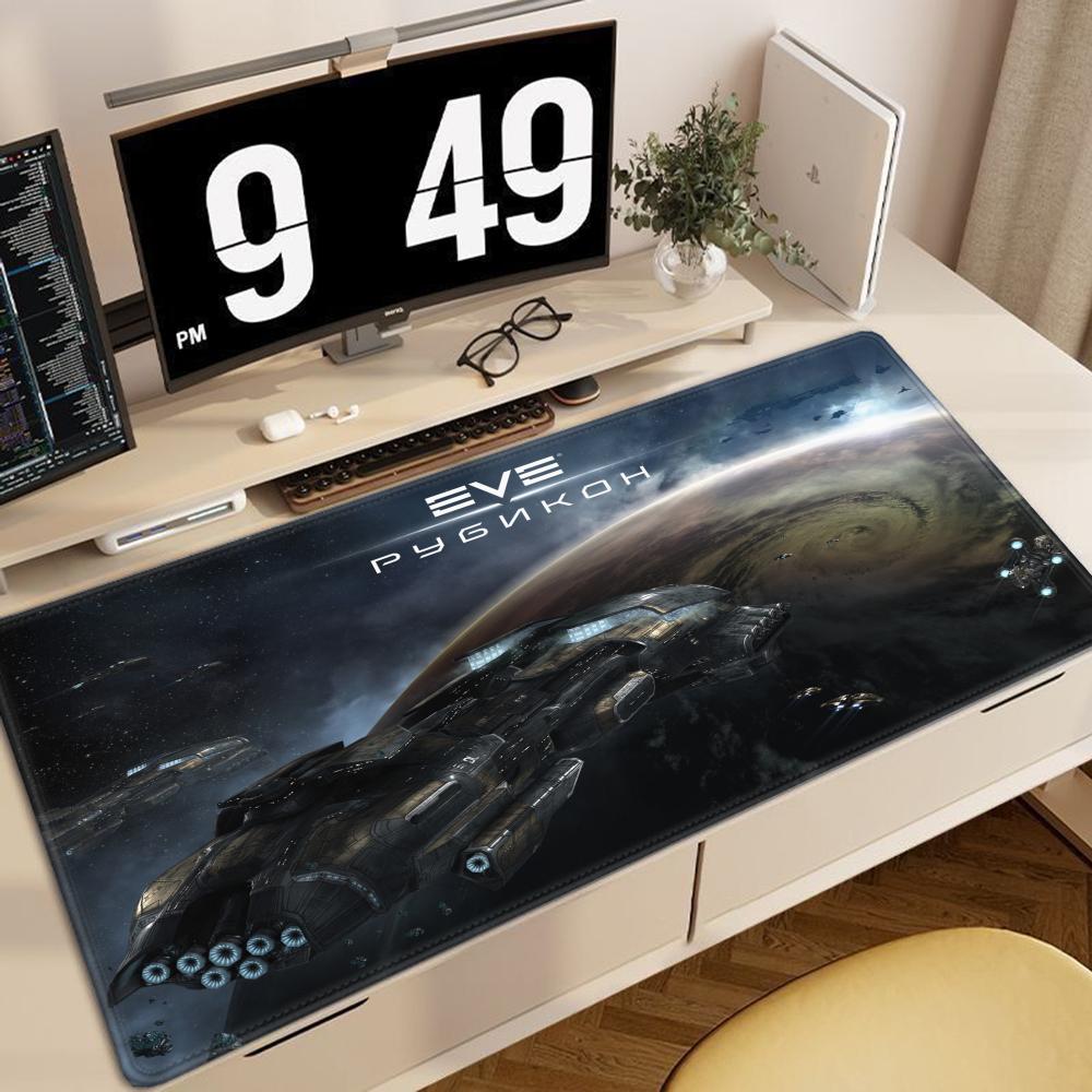 Eve Online Anime Large Mousepad XXL Gaming Accessories Keyboard Desk Mat Laptop Office Carpets Rubber Overlock Mouse Pad for CS