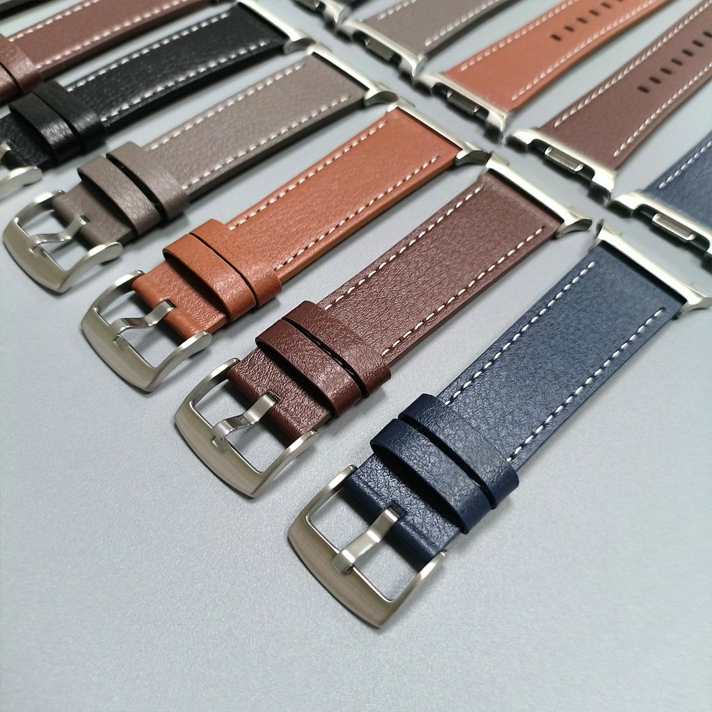 Kožený řemínek na hodinky pro Samsung Galaxy Watch 8/Watch 8 Classic 40mm 44mm 46mm Náramek Correa Ležérní náramek pro Samsung