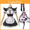 Nekopara Chocola Vanilla Rochie Menajeră Pisică Costum Cosplay Perucă Respirabil Manoperă Rafinată