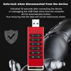 Encrypted USB Drive Secure USB Flash Drive 64GB AES256 bit USB 3.0 Hardware Password Memory Stick Automatic Lock for