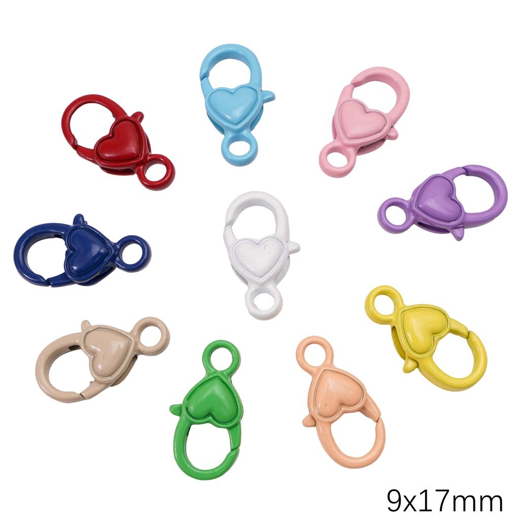 5-100pcs Alloy Spray Painted Keychain Key Chain Snap Hook Key Ring For DIY Jewelry Keys Wallets Decorations