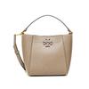 Mcgraw Iconic Double T Logo Bucket Bag Leather Handbag Small Women Handbags Clay-Gray 74956-200