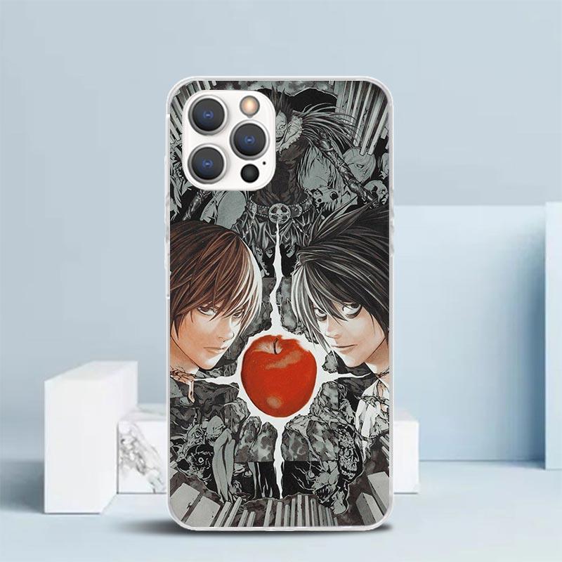 

N-Note D-Death Anime Ryuk Soft Cover for iPhone 16 17 Air 15 14 Pro Max 16E Phone Case 13 Mini 12 11 7 SE 8 Print Pattern Fit Ca iPhone 17 Pro Max