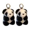 1/2Pcs Plush Panda Keychain Pendant Wallet Key Ring Car Key Holder Lightweight Soft Bag Pendant Panda Key Ring