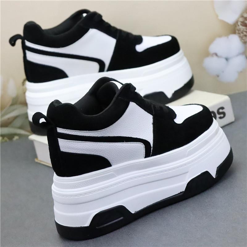 Fashion 10CM 12CM Air Mesh Microfiber Leather Ankle Boots High Brand Comfy Booties Fashion Summer Chunky Sneaker Lace Up Shoes Women