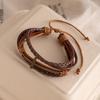 Retro Ethnic Style Leather Woven Multi-Layer Bracelet Fashion Cross Trend Bracelet Temperament Niche Simple Jewelry