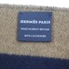 Excellent HERMES Scarf Sangle a Bookle With Fringe Navy Cashmere Mens Used