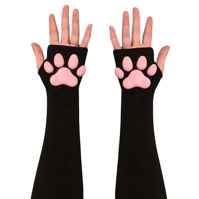 Manoplas Guantes Pata de Gato Kawaii Lindos Suaves Dedos 3D Almohadillas Mangas Garra de Gato Cosplay de Gato