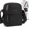 Sac bandoulière imperméable pour homme – Sac à bandoulière léger en tissu Oxford avec 3 compartiments pour les trajets quotidiens