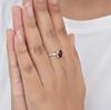 Red Garnet Oval Cut Stacking Ring for Women, 925 Sterling Silver Jewelry, Minimalist Everyday Wear Ring