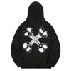 Kmb0207 X-Skull Fleece Hoodie Black