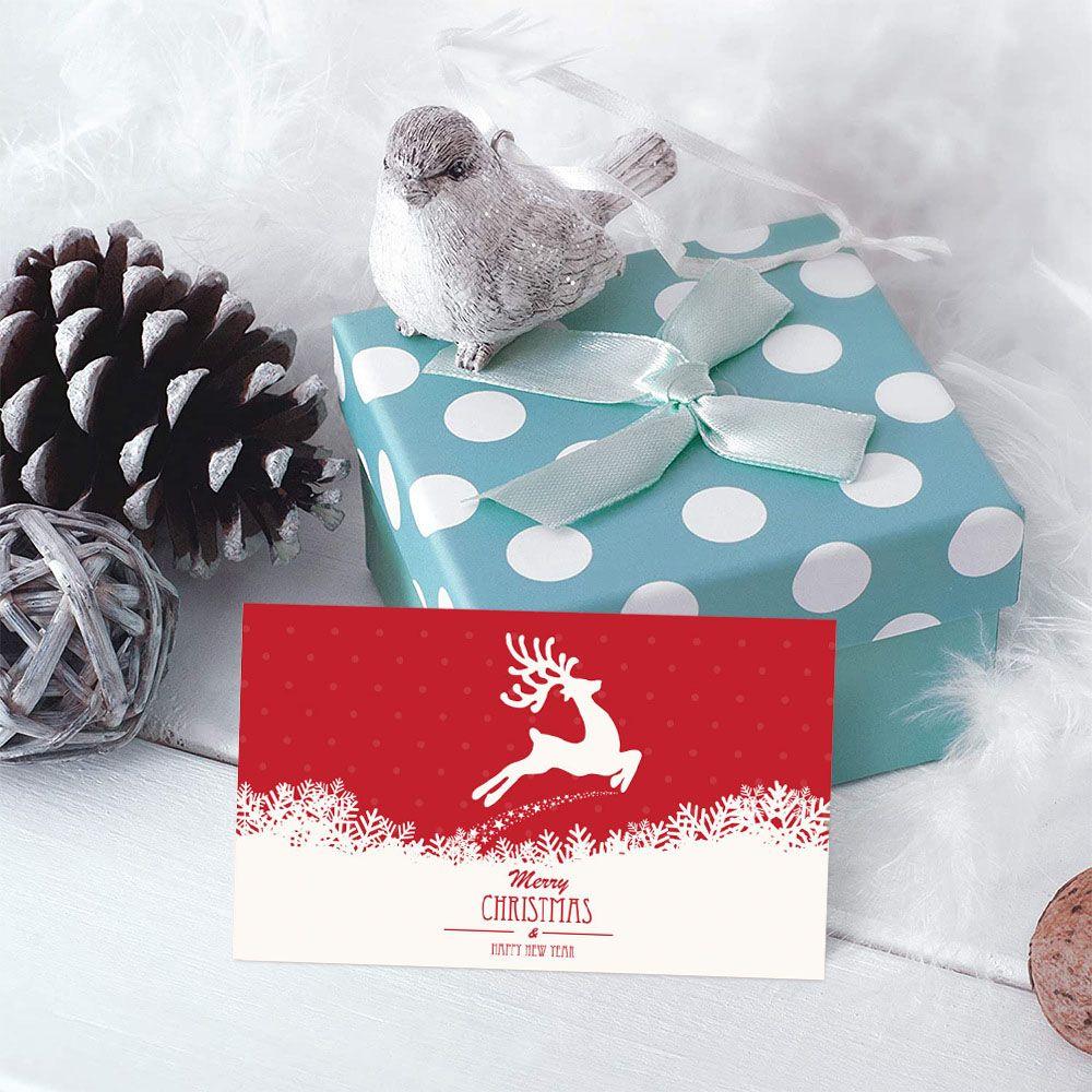 Insert Santa Claus Snowman Greeting Postcard Merry Christmas Card Message Note Cards Happy New Year