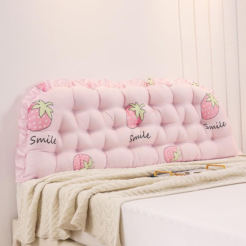 Cuscino per Testiera Stampa Fragole 1,2 m Letto Matrimoniale Extra Large Cuscini Lombari Decorazione Testiera Cameretta Schienale