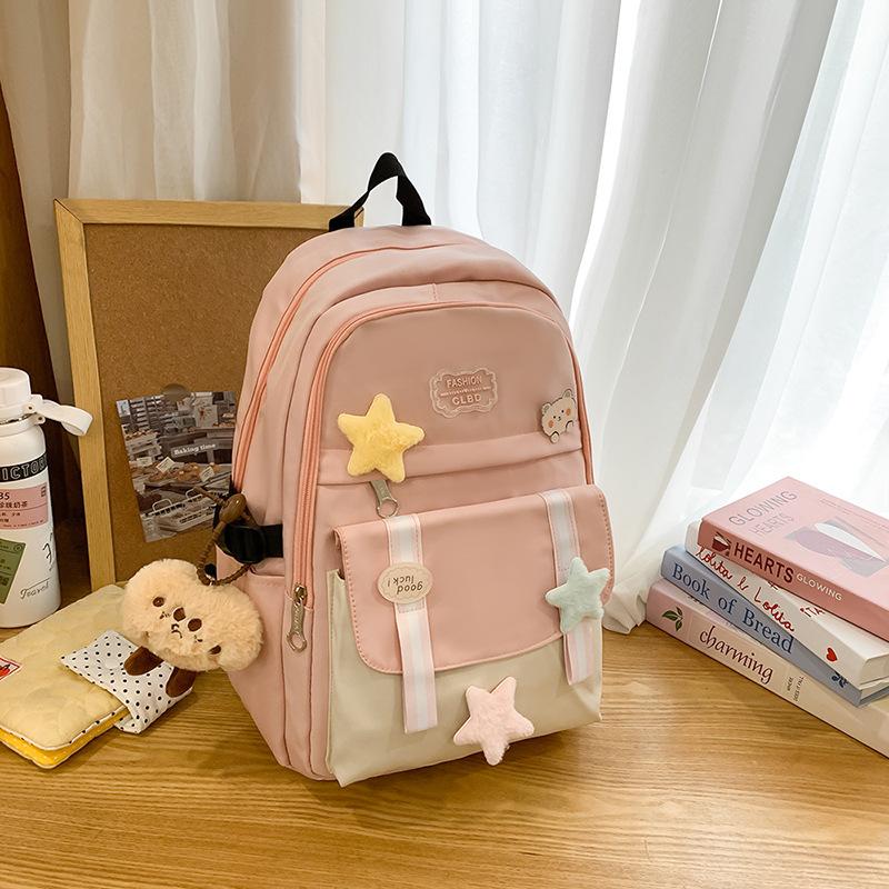 High Value, Fresh and Sweet, Candy-colored Backpack, Lightweight and Large-capacity Backpack for Junior High School Students