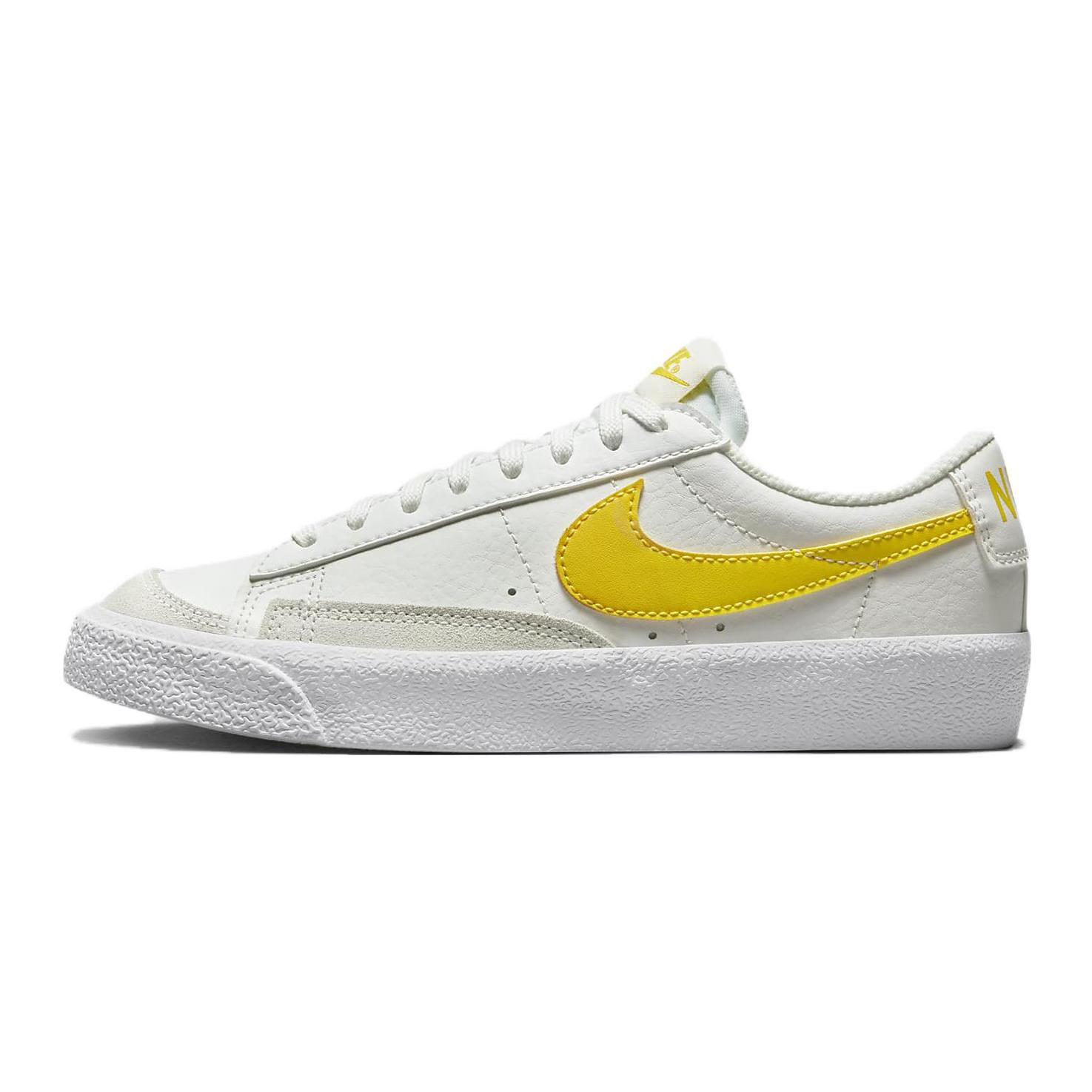 

Nike Blazer Cushioning, Wear Resistant Low top Kids Skateboarding Shoes White Yellow Teenagers DA4074-118 37.5