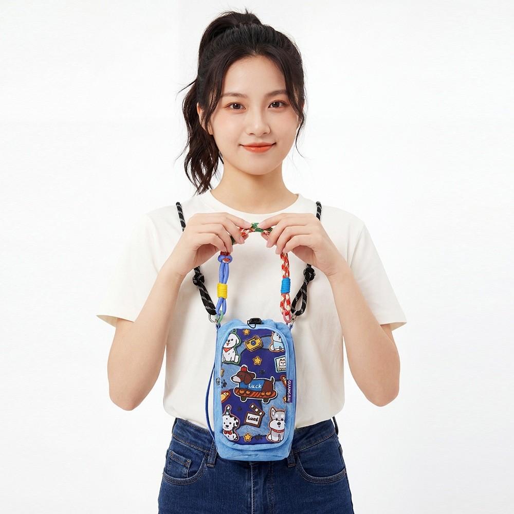 Nylon Cute Cat Shoulder Bag With Striped Design For Daily Casual Use