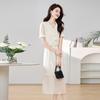 Polka dot dress women's new V-neck temperament covers the belly and shows the thin skirt trend