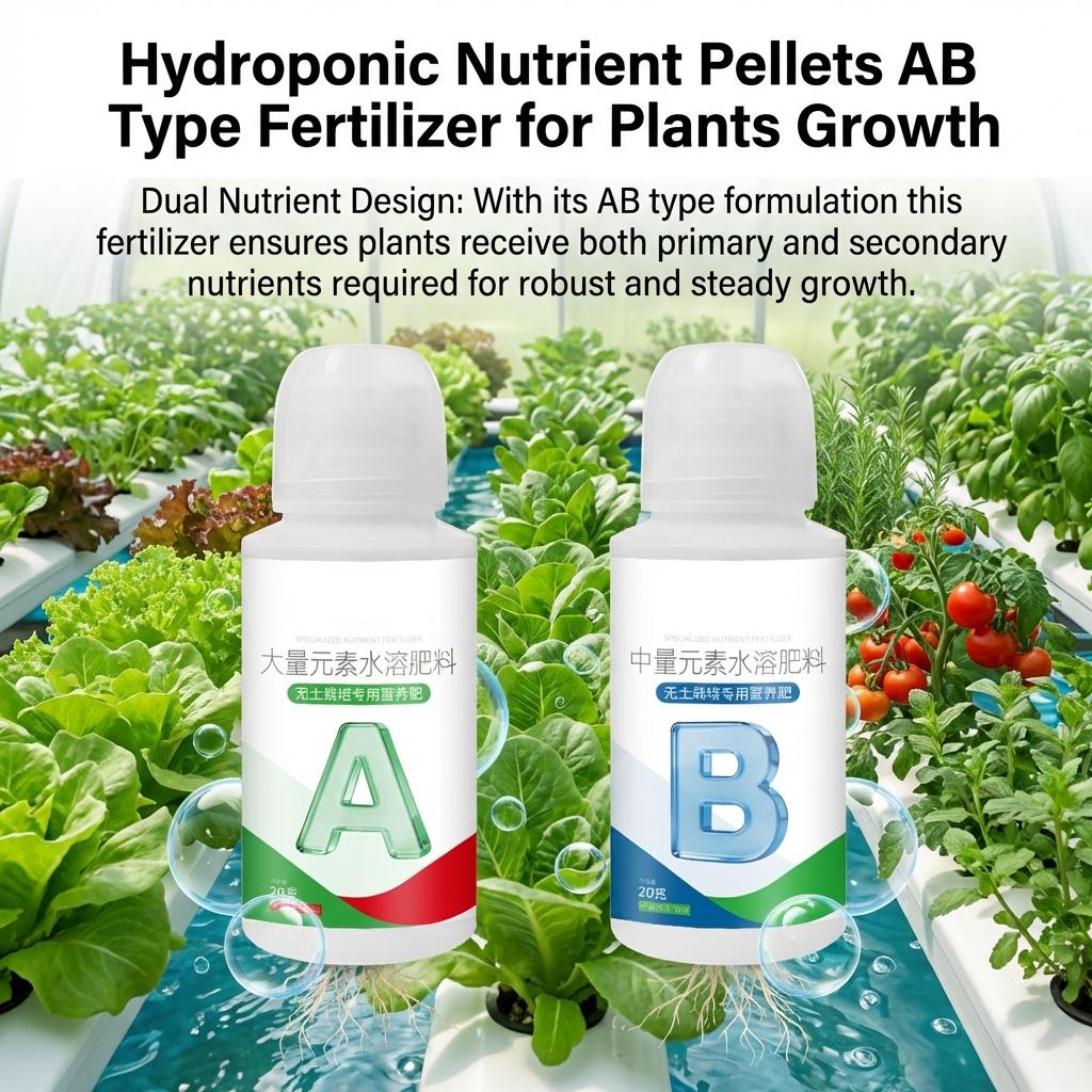 

Universal Hydroponic Nutrient Pellets AB Type Fertilizer for Growth of Indoor Plants Vegetables 1 set