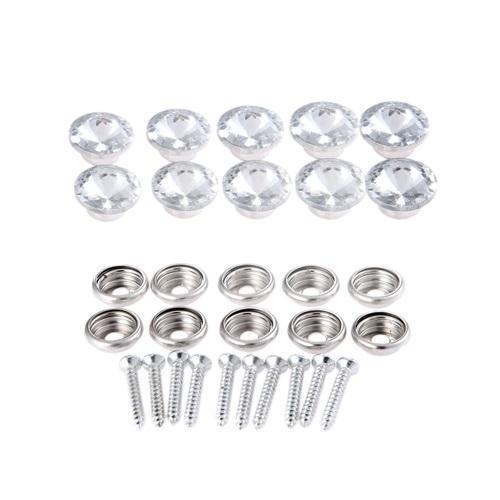 

DRELD 10Pcs Diamond Crystal Upholstery Nails Button Tack Stud Pins Sofa Bag Wall Decoration Furniture Accessory 16/18/22/25/30mm