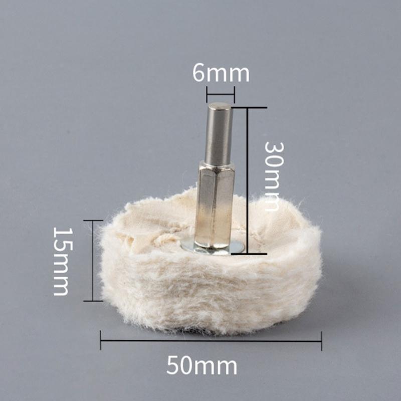 Heavy Dutys 6pcs Polishing Pad Buffing Wheel Heat Resistant Cotton Pad For Power Tool And Handheld Devices Attachment