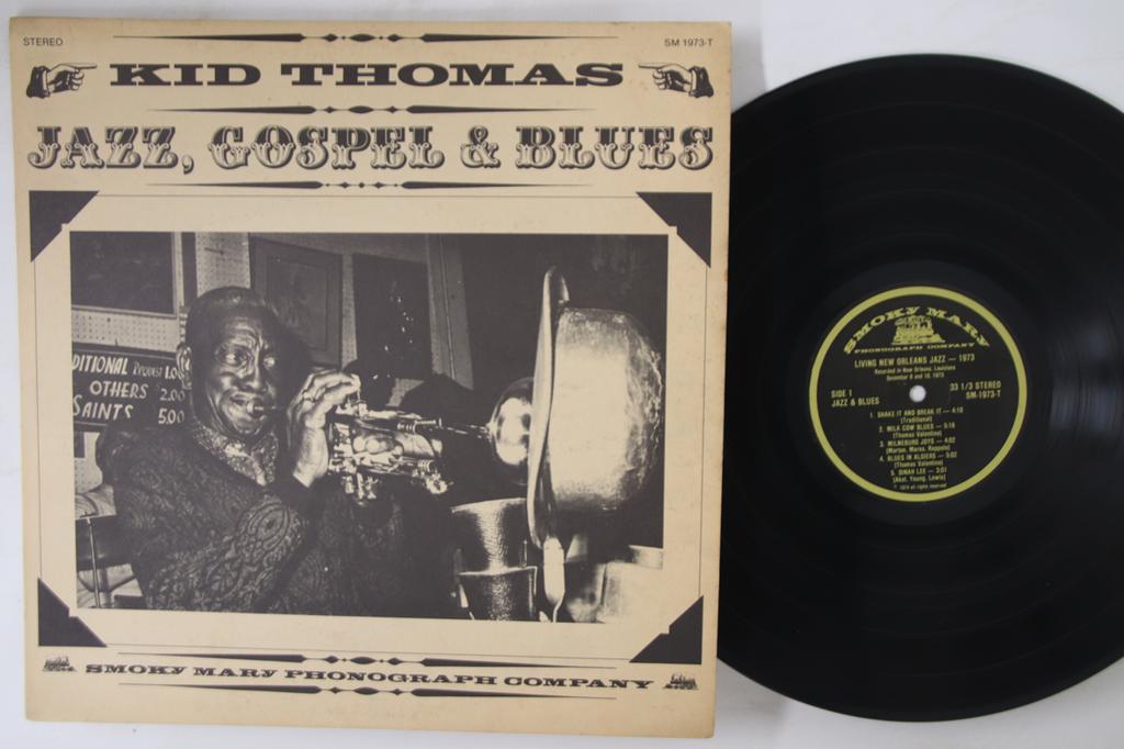 LP Record KID THOMAS - Jazz, Gospel & Blues: Living New Or SM1973T SMOKY MARY 1974 US Jazz Used