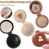 Portable Mini Cute Folding Plastic Airbag Comb Massage Comb Mirror Integrated,easy To Carry, Suitable for Travel and Outdoor Use