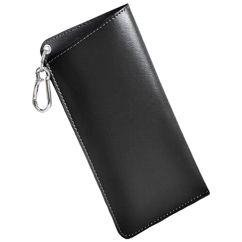 

Чехол для солнцезащитных очков из ПУ кожи, однотонный, подвесной, аксессуары для очков чёрный