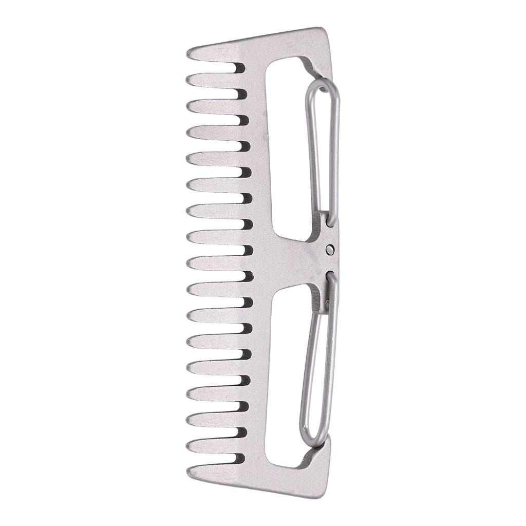 Titanium Alloy Comb Outdoor EDC Portable Antistatic Lightweight Comb Buckle Camping Tool