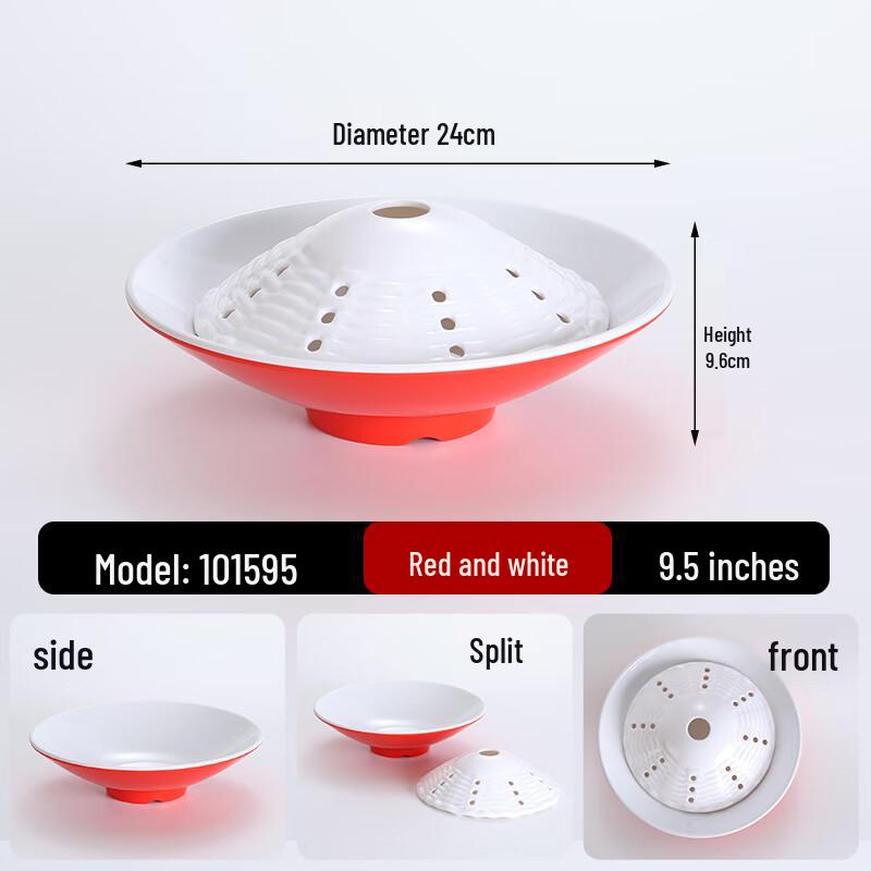 Commercial Melamine Dry Ice Hotpot Serving Platter