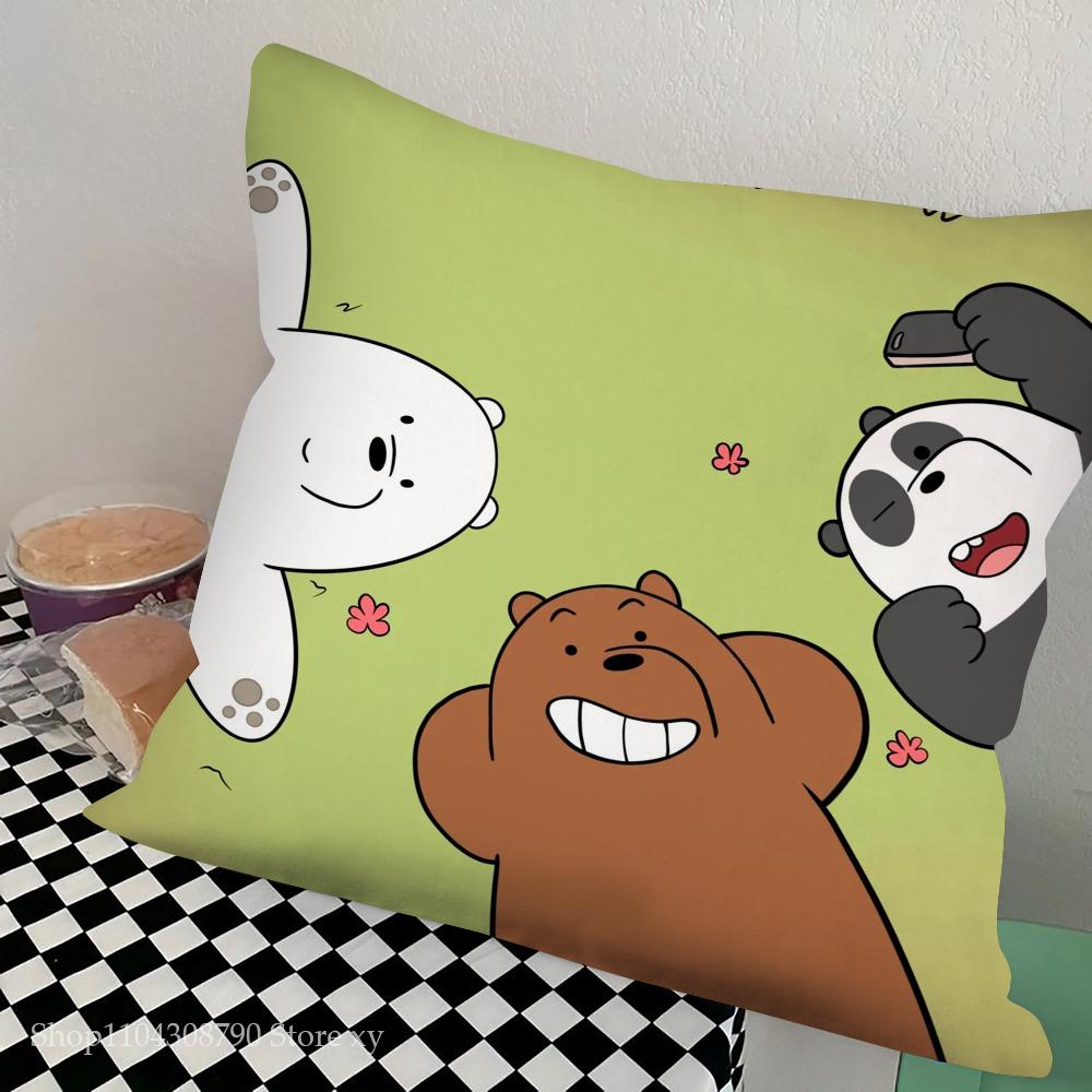 My B-Bare B-Niedźwiadki Kreskówkowe Bajki Poszewka na Poduszkę Kwadratowa Poduszka Sypialnia Sofa Wypoczynek Komfortowa Poduszka Salon Dekoracja Domu