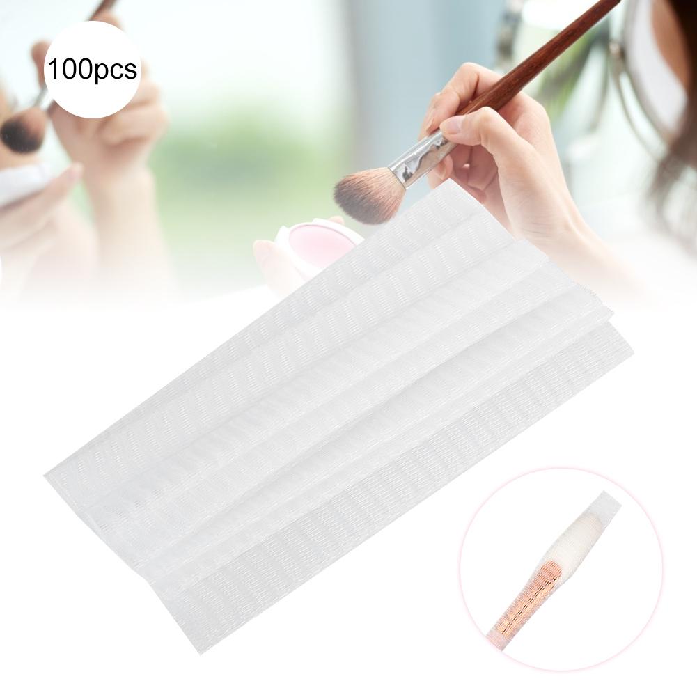 100Pcs Makeup Brush Net Cosmetic Brush Mesh Protector Protective Guard Cover