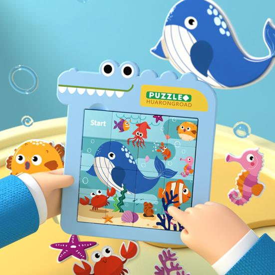 Slide Puzzle Interactive Interesting Fine Workmanship Creative Multifunctional Thinking Logic Training ABS Digital Sliding Puzzle Cartoon Educational