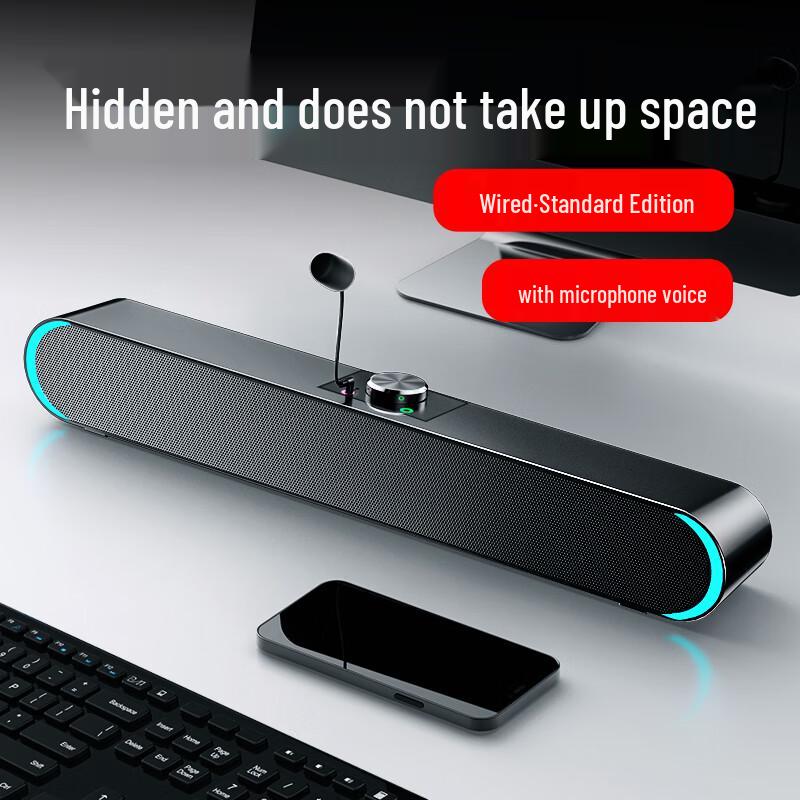 SADA V-183 Desktop Computer Soundbar Speaker CN Plug (adapter Included)