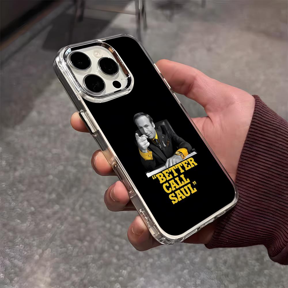 

B-Better C-Call Saul Чехол для телефона из сериала Для IPhone 17 Air 16 E 15 14 13 12 11 Plus Pro Max Гальванизированный Прозрачный Мягкий Чехол iPhone 16
