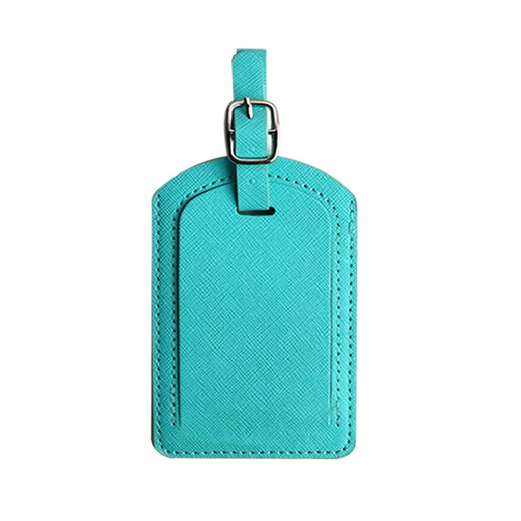 Women Men PU Leather Luggage Tag Suitcase Identifier Label Boarding Bag Tag Name Address Holder Travel Accessories